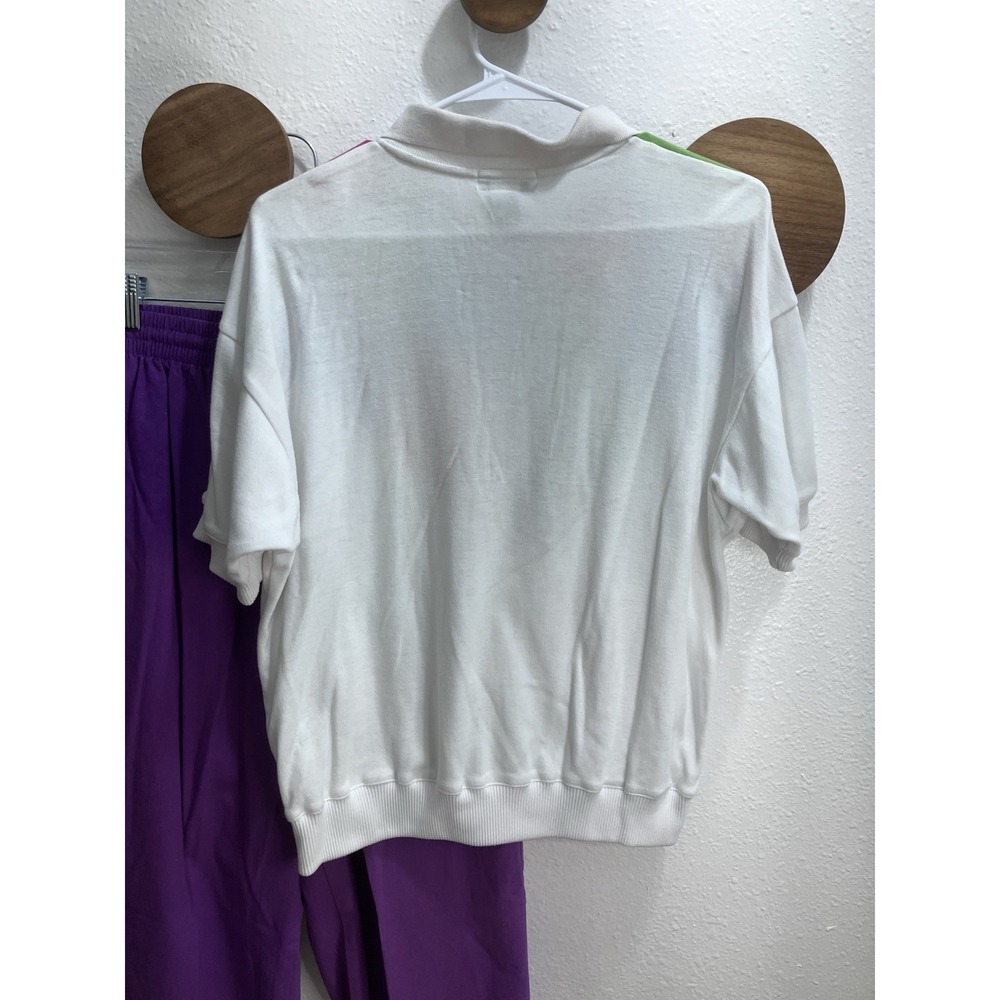 Vintage 80s Bocoo 2 Piece Outfit Light Weight Pant Shirt Large Retro Geometric - Picture 10 of 16